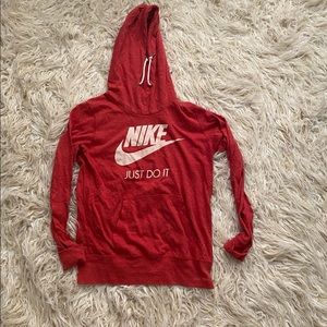 Nike Red pull over hoodie